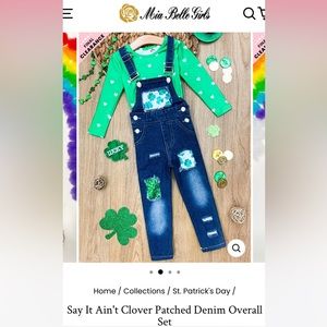 Girls St. Patricks Outfit Size 10Y